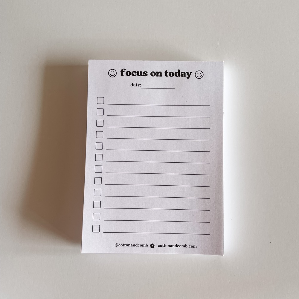 FOCUS ON TODAY to-do list notepad - Bundle of TWO